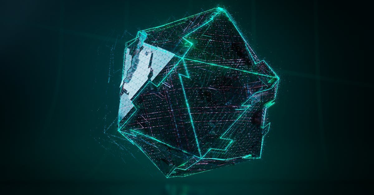 Holographic Glitch Abstract 3D Figure